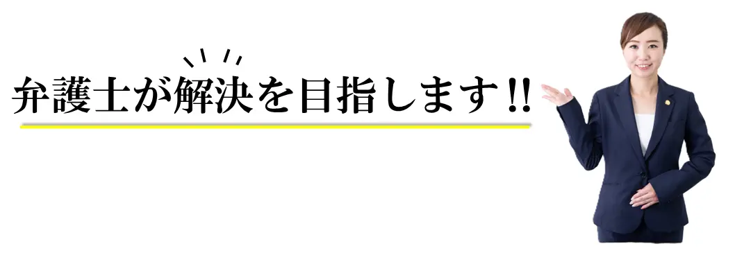 弁護士が解決を目指します。